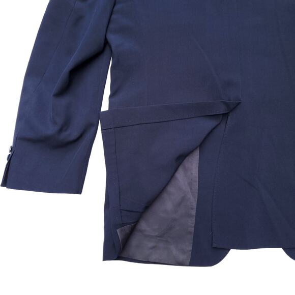 Vintage Adams Row Blue Blazer Jacket Sport Coat Polyester Fits a 42R - Picture 6 of 8